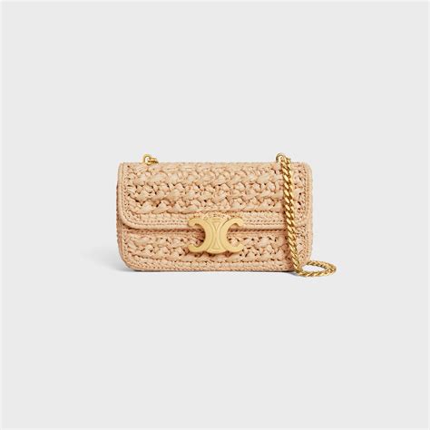 celine claude raffia bag|claude shoulder bag raffia.